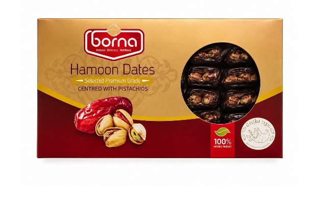 Hamuna dateles ar pistācijām