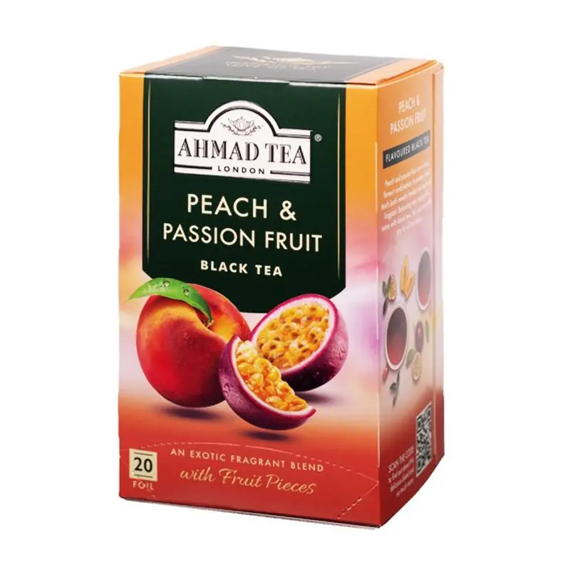 Чай AHMAD Peach & Passion Fruit "Персик и маракуйя" в фольгированных пакетиках 20х2г