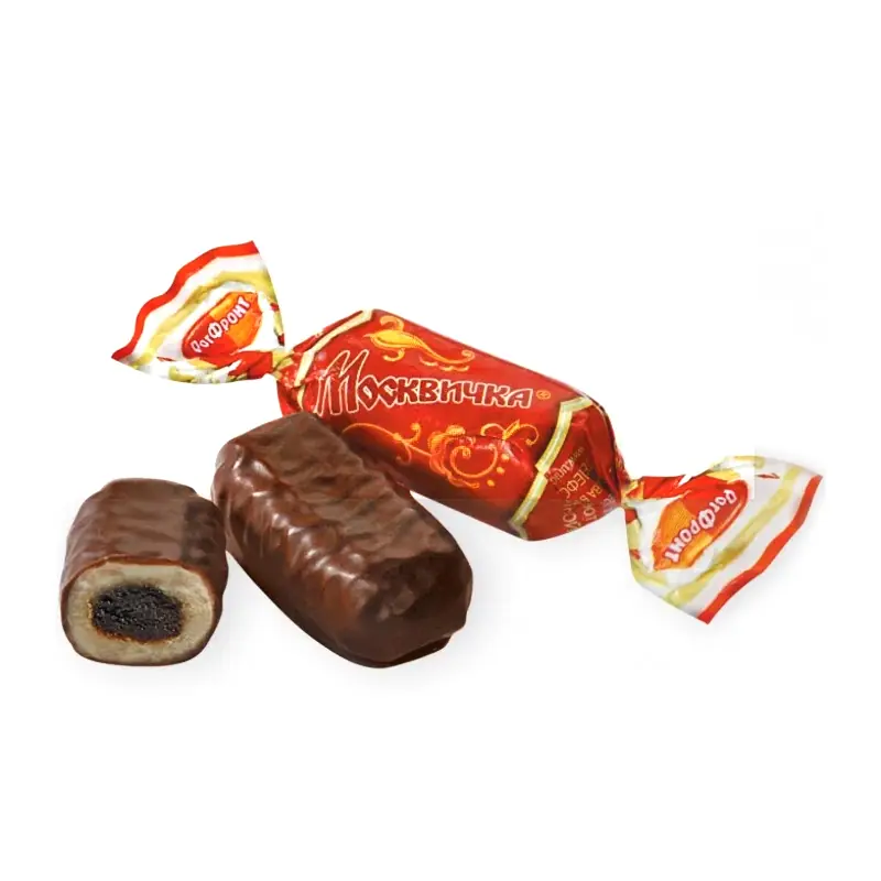 Карамель весовая глазированная шоколадной глазурью с ликерной начинкой "Москвичка"