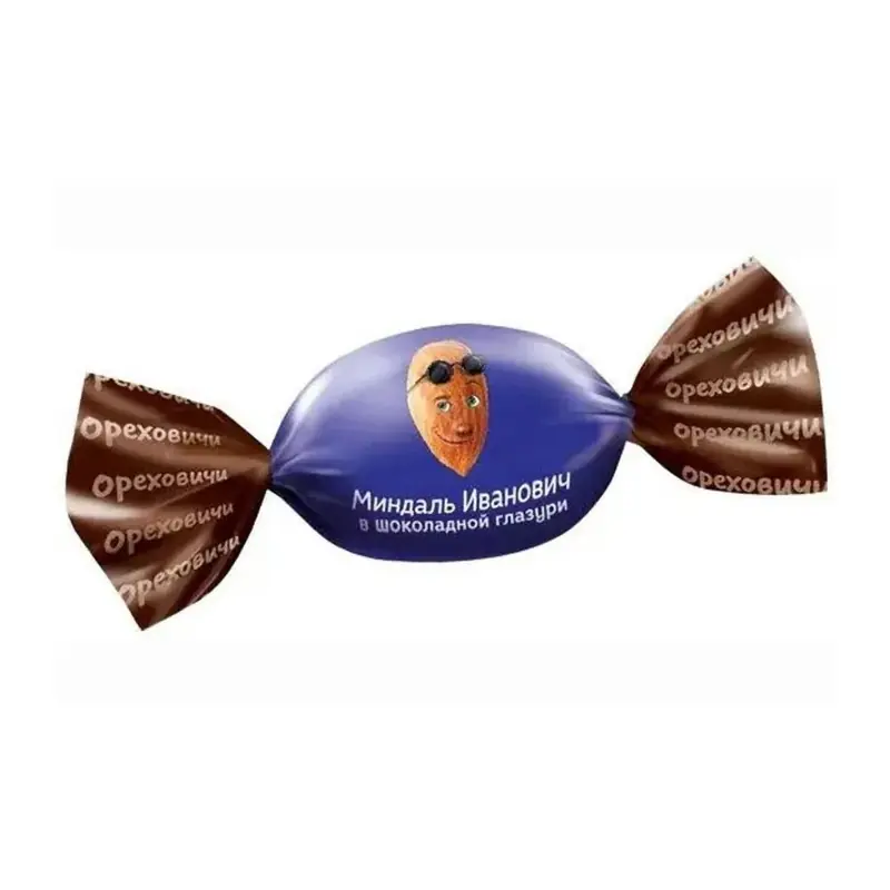 KDV "Ореховичи", "Миндаль Иванович" konfektes mandeles šokolādes glazūrā