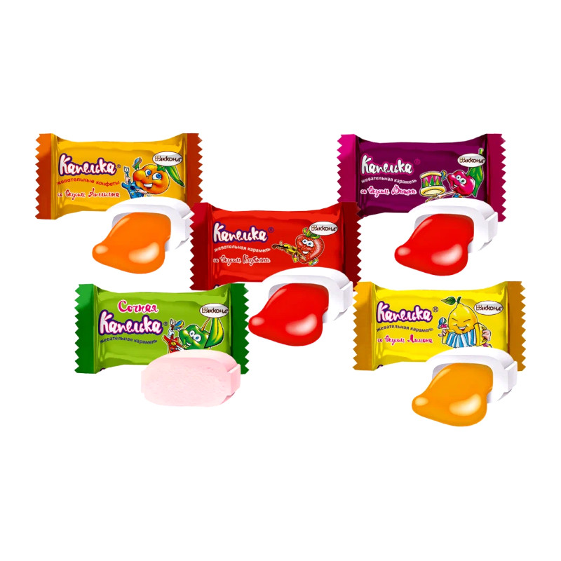 Жевательная карамель АККОНД "Капелька" микс вкусов