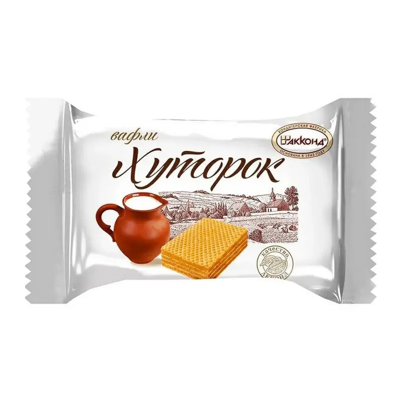 АККОНД Весовые вафли ХУТОРОК воздушные, хрустящие, начинка из молочных продуктов