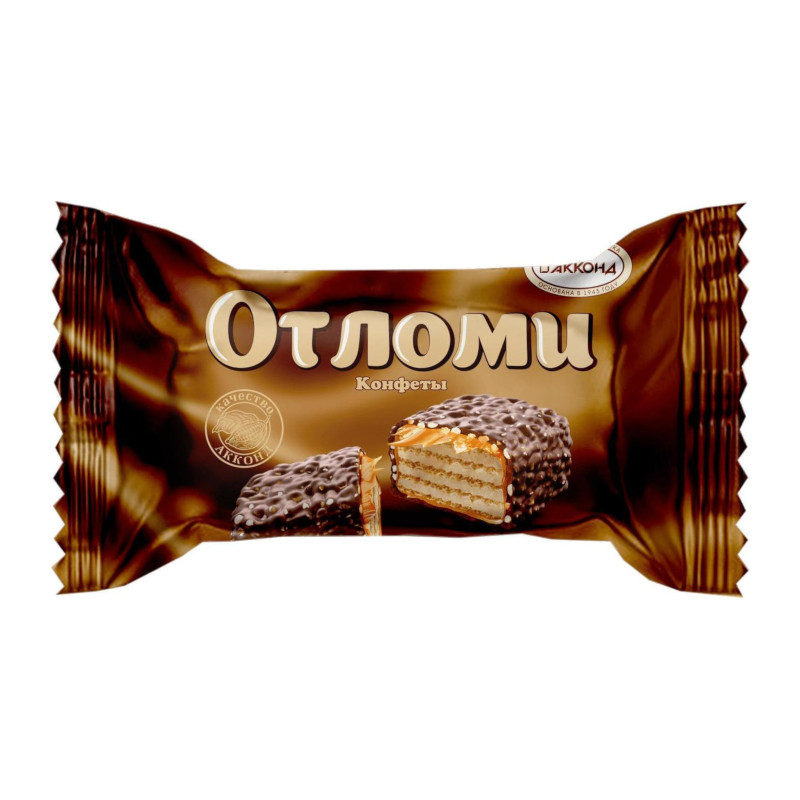 Конфеты шоколадные весовые АККОНД "Отломи" вафельные с молочной карамелью