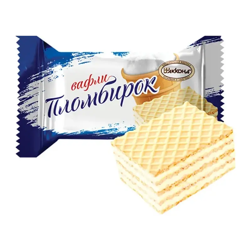 АККОНД Весовые вафли ПЛОМБИРОК воздушные, хрустящие, вкус сливочного мороженого