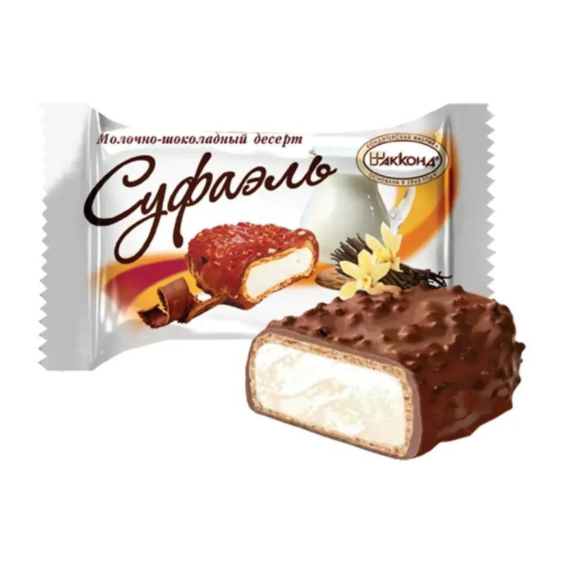 АККОНД Глазированное суфле в вафельном корпусе Суфаэль молочно-шоколадный десерт