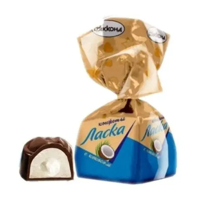 Конфеты весовые с кокосом "АККОНД" "Ласка" в шоколадной глазури