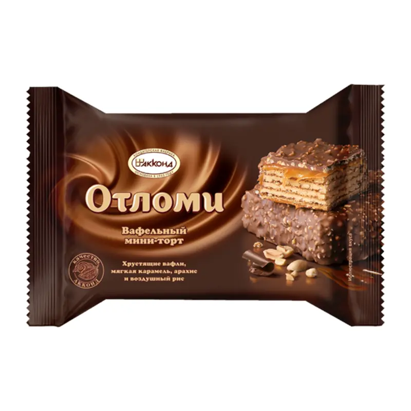 Конфеты Отломи вафельный mini торт с молочной карамелью и кремовой начинкой