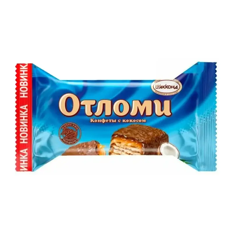 АККОНД Отломи вафельные весовые глазированные конфеты с кокосом