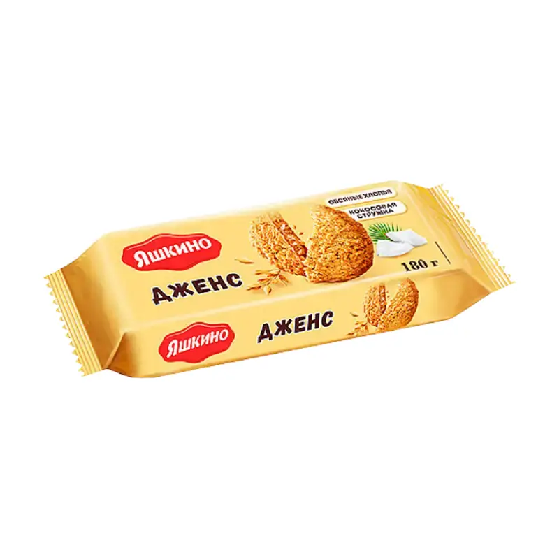 Crumbly butter cookies “Jens” with cereals and coconut shreds
