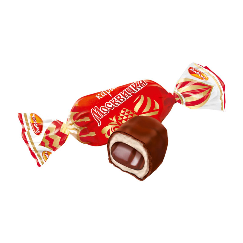 Карамель глазированная шоколадной глазурью с ликерной начинкой "Москвичка"