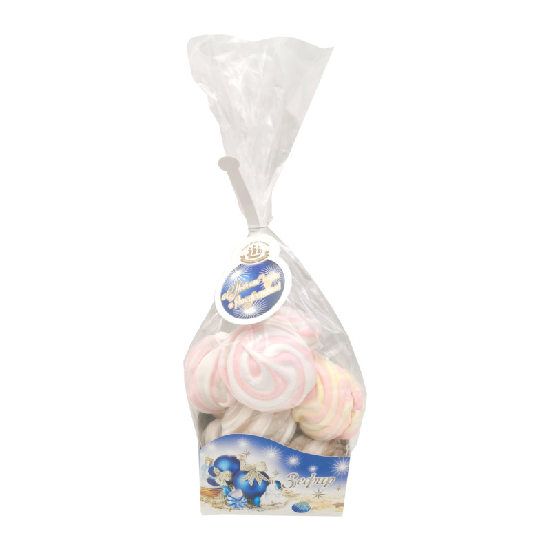 Новогодний набор зефира "банан", "сливки", "клубника", "шоколад"