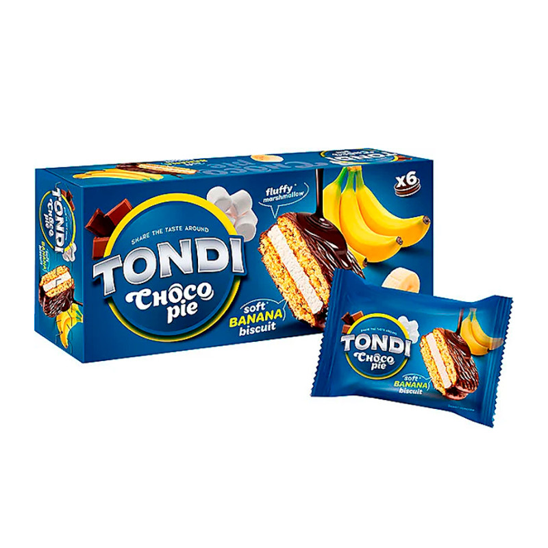 Яшкино бисквит «Tondi», choco Pie банановый