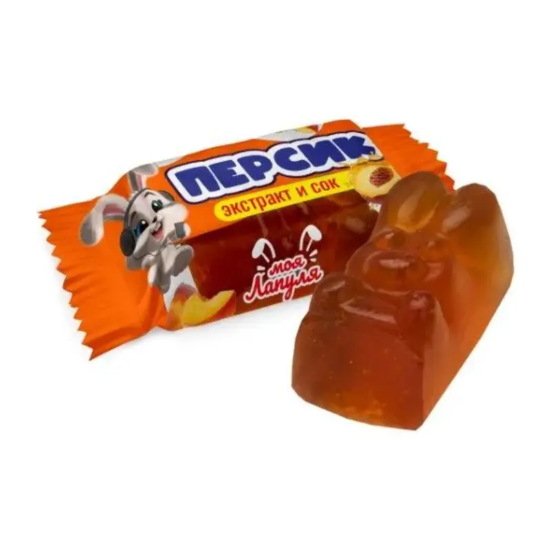 "SweetLife" chewy marmalade and "My Lapulya" candies with peach extract