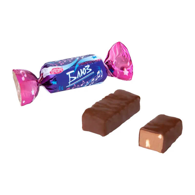 Šokolādes konfektes "RAHAT" "Blūzs" ar piena pralinē uz zemesriekstu bāzes