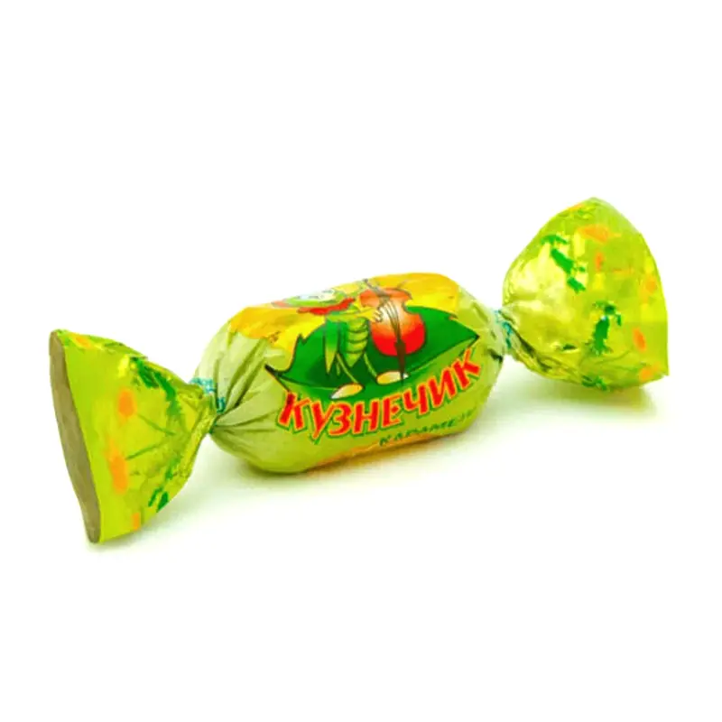 Конфеты карамель "РАХАТ" "Кузнечик" с молочно-ореховой начинкой