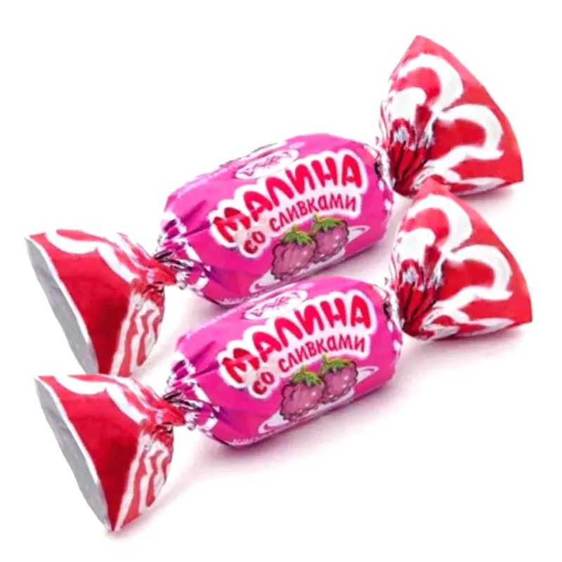 Конфеты карамель "РАХАТ" "Малина со сливками" со вкусом малины со сливками