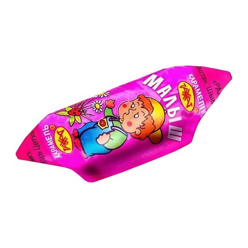 Конфеты карамель "РАХАТ" "Малыш" подушечка с начинкой со вкусом клубники