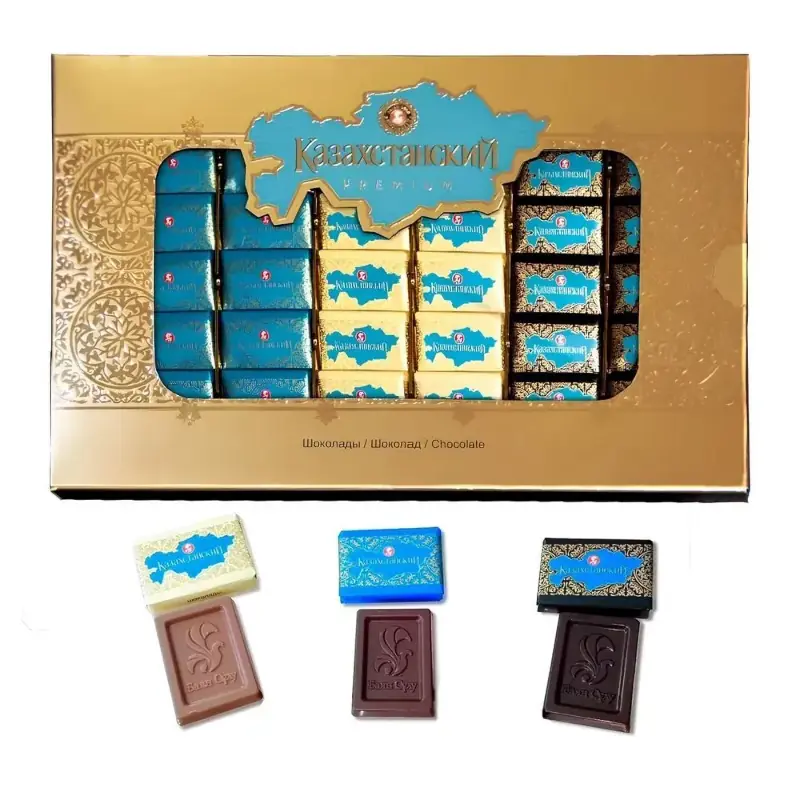 Шоколад "Bayan Sulu" "Казахстанский" "Ассорти" молочный, классический и темный