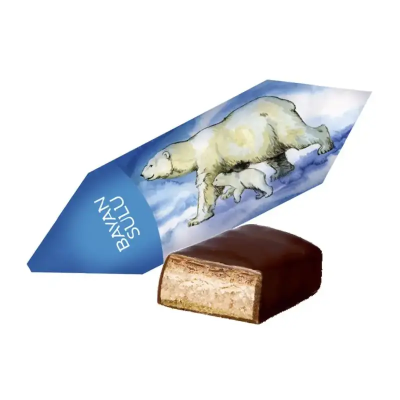 Конфеты глазированные "Bayan Sulu" "Заполярье" вафельные с миндалём