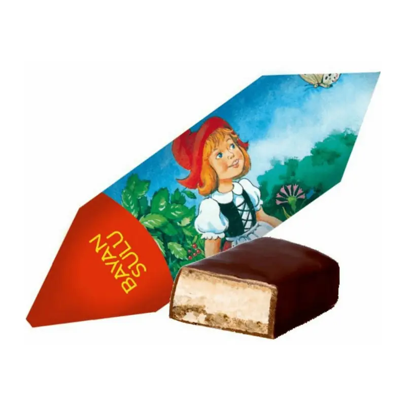 Конфеты глазированные "Bayan Sulu" "К бабушке" вафельные с арахисом