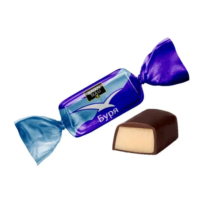 Конфеты глазированные "Bayan Sulu" "Буря" помадные с крем-брюле