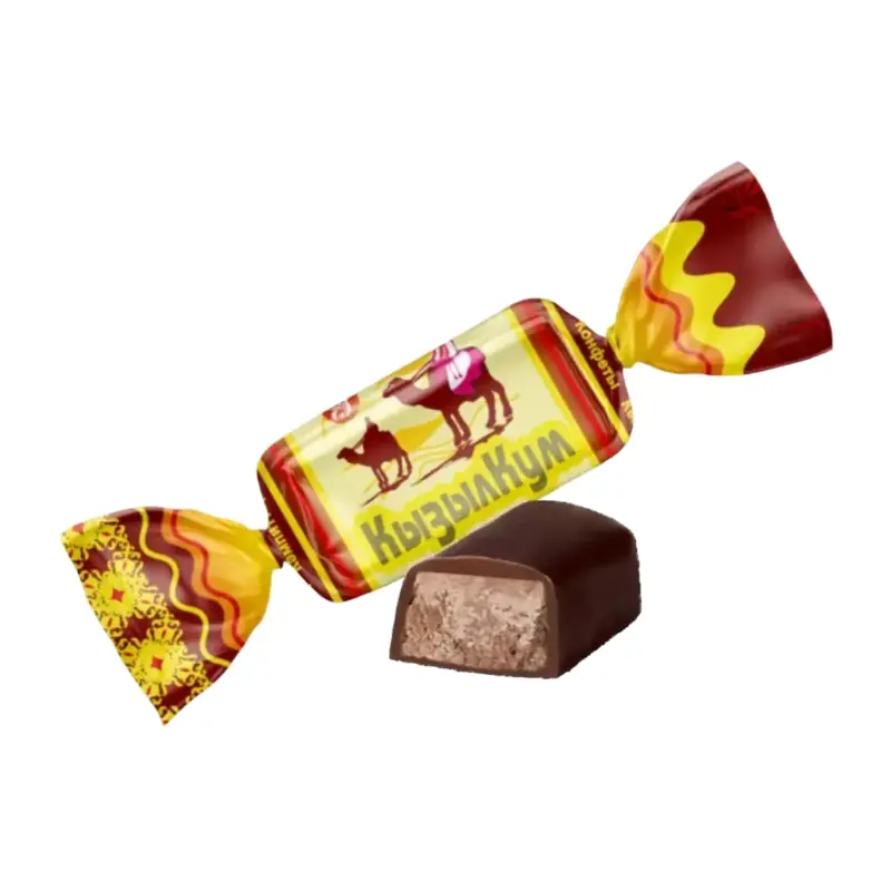 Конфеты глазированные "Bayan Sulu" "Кызылкум" со вкусом вафель, миндаля и шоколада