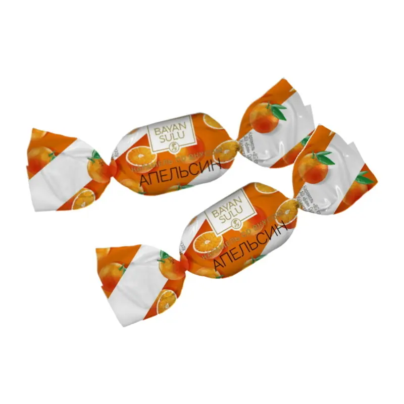 Карамель "Bayan Sulu" "Апельсин" со вкусом апельсина, с желейной начинкой