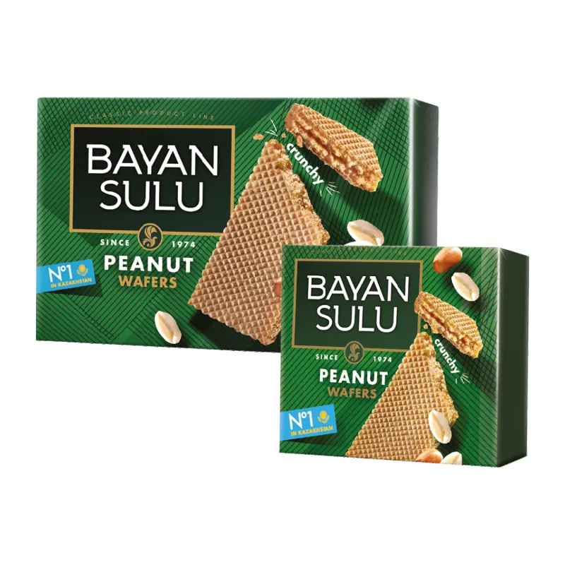 Арахисовые вафли c начинкой "Bayan Sulu" "Peanut"