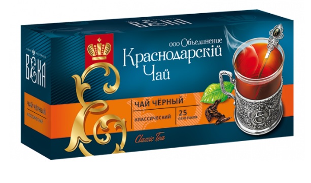 Melnā tēja "Краснодарскiй с 1901 года" (25 gab. 1.7 gr)