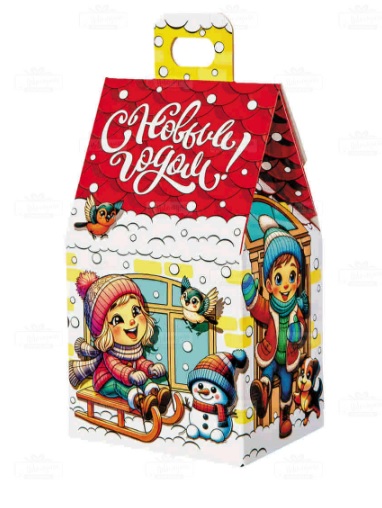 Новогодний подарочный набор конфет "Домик" ассорти