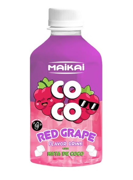 MAIKAI COCO red grape-flavored drink with nata de coco pieces