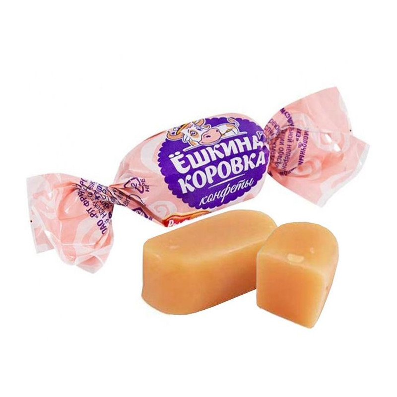 Sveramās piena konfektes "Ёшкина коровка" ar krējuma garšu