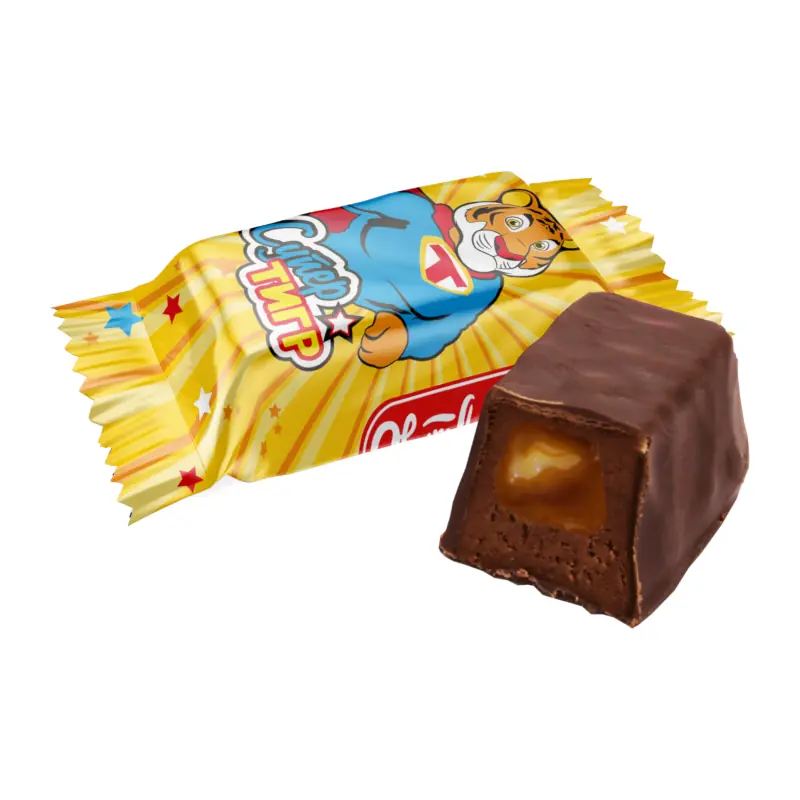 SweetLife "Super Tiger" glazed candies with mango-passion fruit flavor