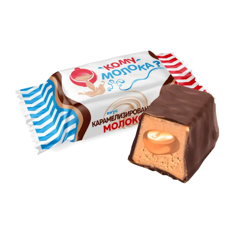 SweetLife glazed candies "Komu moloko" (Who wants milk) with caramelized milk flavor