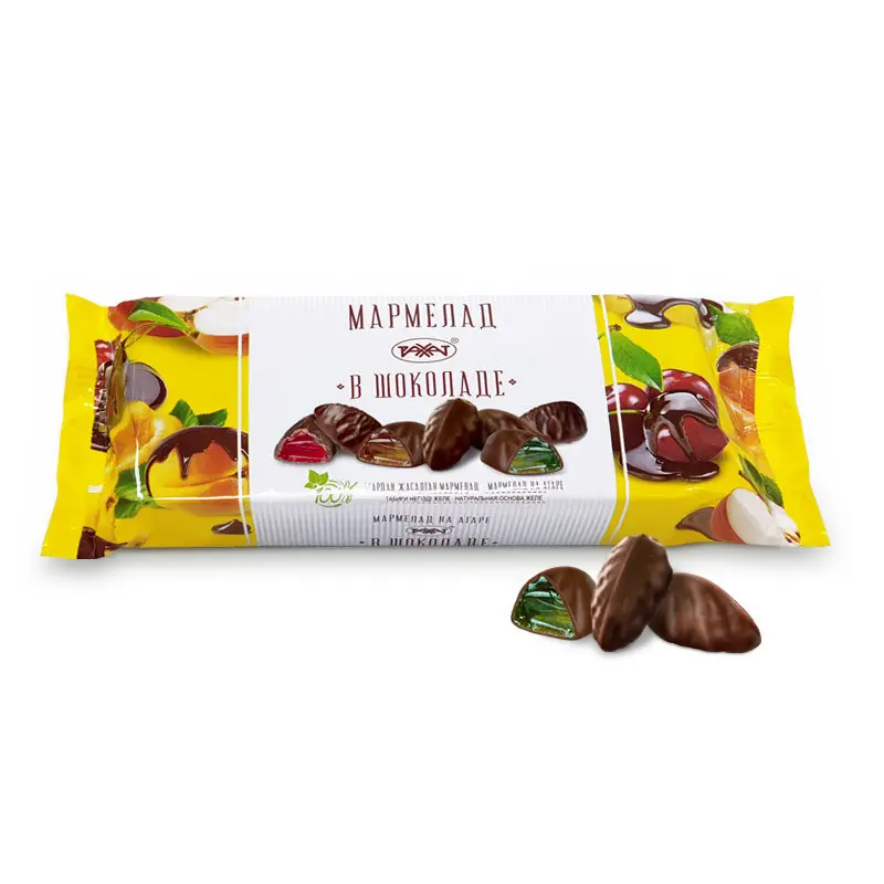 Natural "RAKHAT" "IN CHOCOLATE" Jelly Marmalade with Agar