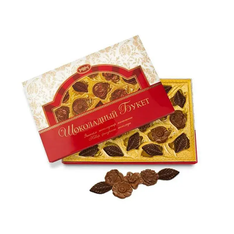 Chocolate sweets "RAKHAT" "Chocolate bouquet" in a gift box