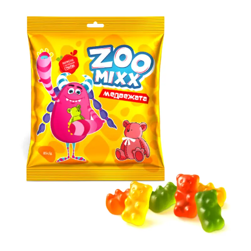 Natural "RAKHAT" ZooMixx Bears" gelatin gummy candy