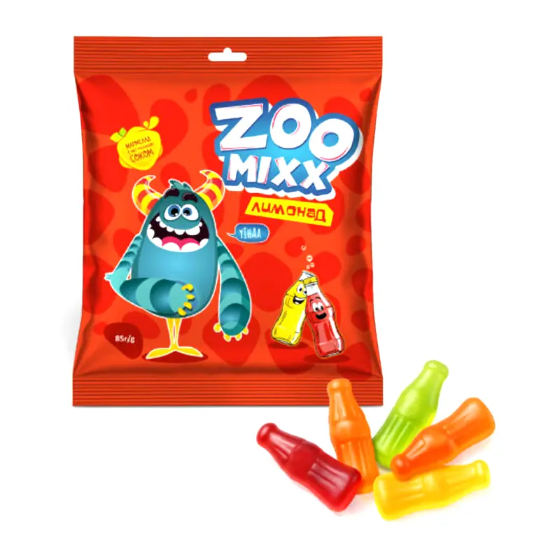 Natural "RAKHAT" ZooMixx Lemonade" gelatin gummy candy